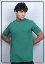 تیشرت ساده یقه گرد سبز