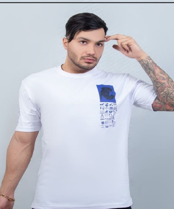تیشرت یقه گرد سفید
