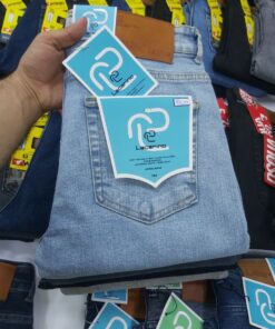 شلوار جین راسته پارچه پر شست ( کد 1001 )