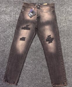 شلوار جین مام فیت طرح جدید