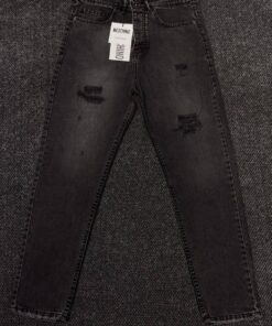 شلوار جین مام مشکی زغالی