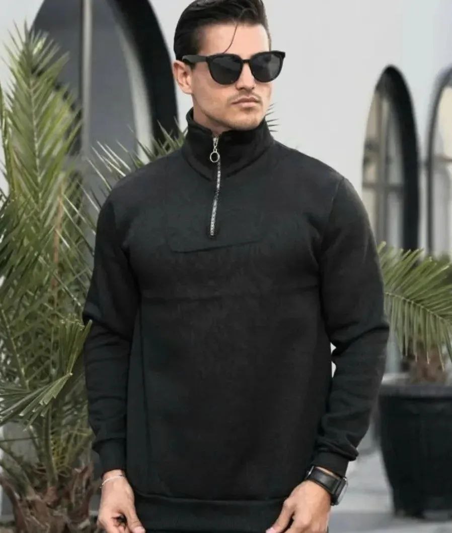 دورس نیم زیپ سه نخ اسپان تو کرک دار