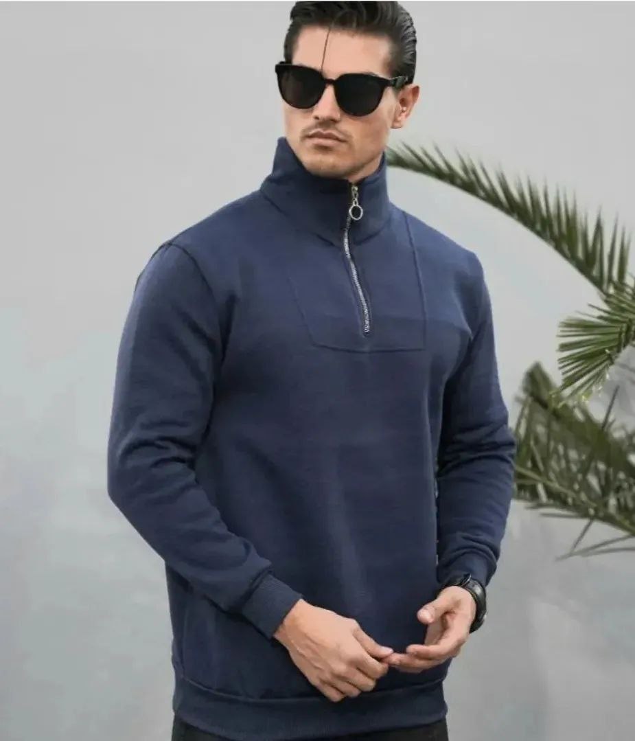 دورس نیم زیپ سه نخ اسپان تو کرک دار