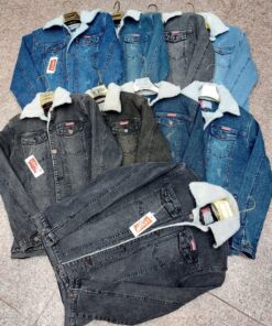 کت جین مردانه توو خزدار پارچه پر