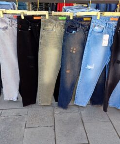 شلوار جین مام فیت رنگبندی کامل